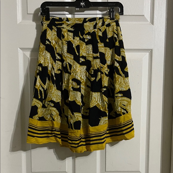 Anthropologie Maeve Jade horse novelty side zip skirt size 0 - Picture 4 of 7